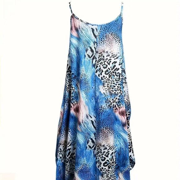 Women Plus Size Tropical Beach Summer Trendy Vacation Holiday Maxi Dress 18W - Picture 2 of 7